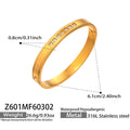 Clasp Bangle Family Letter Zircon Or Color Block Styles view 7
