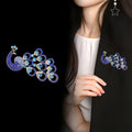 Peacock Crystal Two Designs Metal Brooch Pin for Jackets and Lapels view 4
