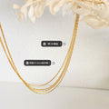 Gold Multi-Strand Thin Chain Layered Collar Necklace view 2