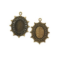 Small Oval Vine Filigree Pendant Trays in Three Finishes view 5