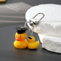Resin Yellow Duck Couple Keychains Five Costume Styles view 3