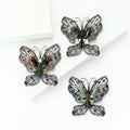 Openwork Butterfly Brooch With Random Mixed Crystal Colors view 2