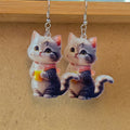 Acrylic Double-Sided Cute Cat Print Earrings 8 Styles view 8