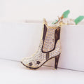 Rhinestone High Heel Boot Keychain, Five Color Styles view 6