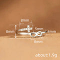 Silver Open Infinity Cross CZ Accent Ring Sizes 5-12 view 4