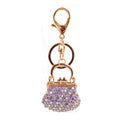 Rhinestone Purse Keychain With Split Ring And Lobster Clasp view 5