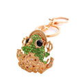 Rhinestone Money Frog Keychain Gold Tone Coin Motif Charm view 5