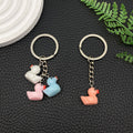 Five Colorful Mini Resin Duck Metal Keychain Designs view 2
