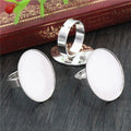 Oval Cabochon Tray Ring Settings in Assorted Sizes and Finishes view 4