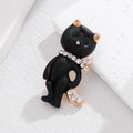Black Cat Crystal Metal Brooch Pin for Jackets and Lapels view 5