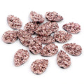 Textured Glitter Teardrop Resin Cabochons in Two Sizes view 12