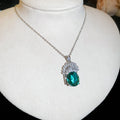 Oval Crystal Floral Studs Necklaces and Rings Six Options view 7