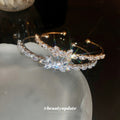 Butterfly Crystal Open Bangle In Silver Tone Or Gold Tone view 2
