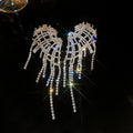 Assorted Crystal and Chain Tassel Statement Earrings in 39 Designs view 8