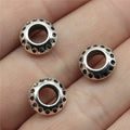 10.5x10.5x4.4mm 1.3g Multicolor Zinc Alloy Large Hole Spacer Beads for DIY Bracelet Jewelry Making