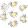 Pearl Moon and Star Metal Jewelry Charms, 10 Colorways view 11