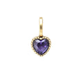 Gold Tone Chain Necklaces With Small Heart Birthstone Pendants view 5