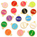 Luck and Mom Round Enamel Charm Collection for Jewelry Making view 4