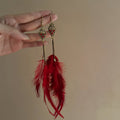 Colorful Feather And Beaded Drop Earrings Fourteen Styles view 6