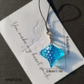 Pink and Blue Spotted Stingray Phone Strap Charms in Two Shapes view 6