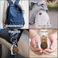 Wood Best Friend Round Disc Keychain Engraved Charm view 3