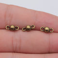 Double Loop Round Bead Connectors in Six Metal Finishes view 6