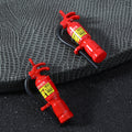 Miniature Fire Extinguisher Charm Pendant Red Enamel Alloy view 2