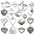 Metallic Heart and Letter Metal Charms with 18 Listed Options view 1