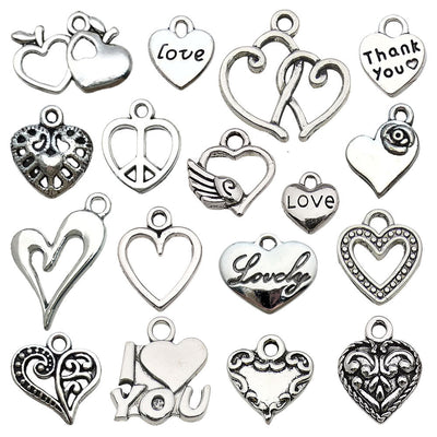 Printed detail graphic for the heart and letter charms