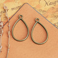 34x20mm Alloy Teardrop Open Bezel Pendant Frame for UV Resin