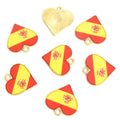 Heart Flag Enamel Charms Featuring Ten National Designs view 7