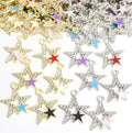 Crystal Open Star Charms in Six Enamel Colors and Two Metal Tones view 4