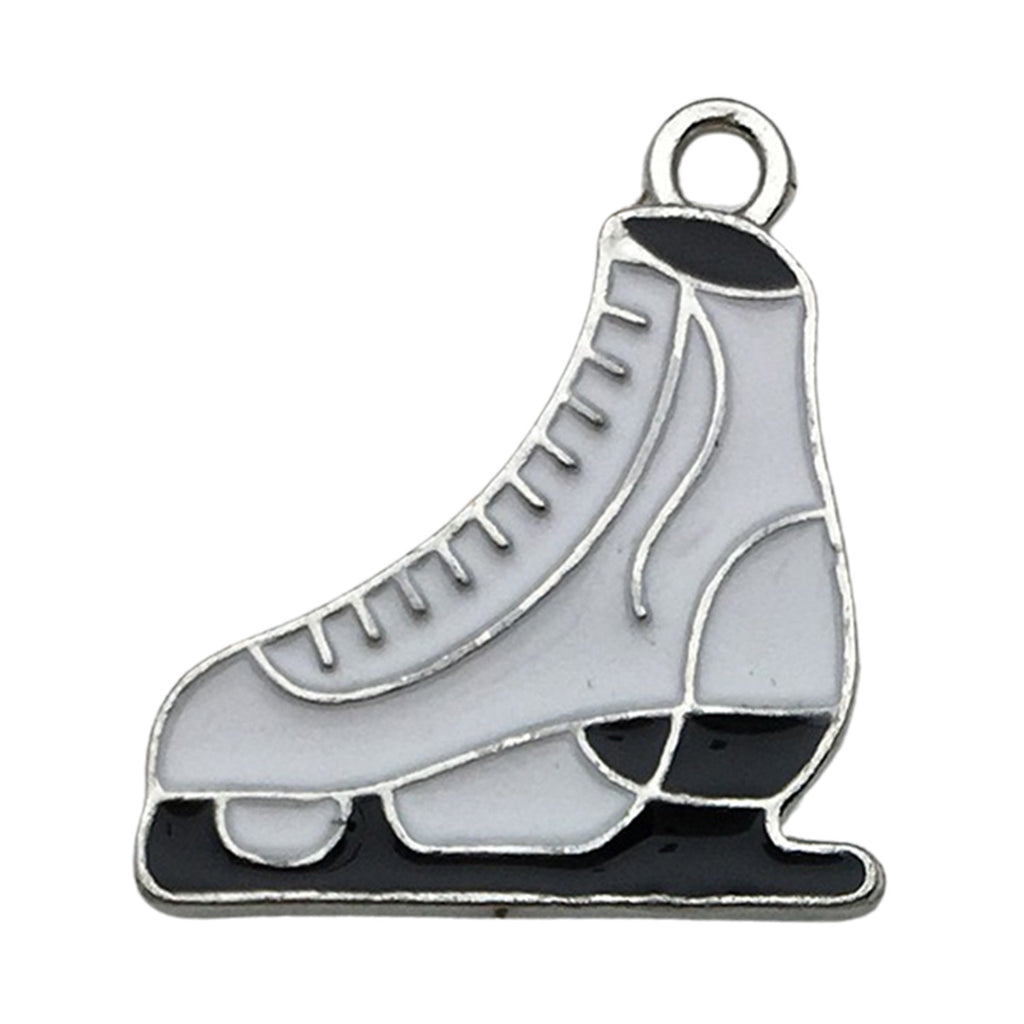 White K Enamel Zinc Alloy Santa Claus Christmas Tree Charm Pendants for DIY Earrings