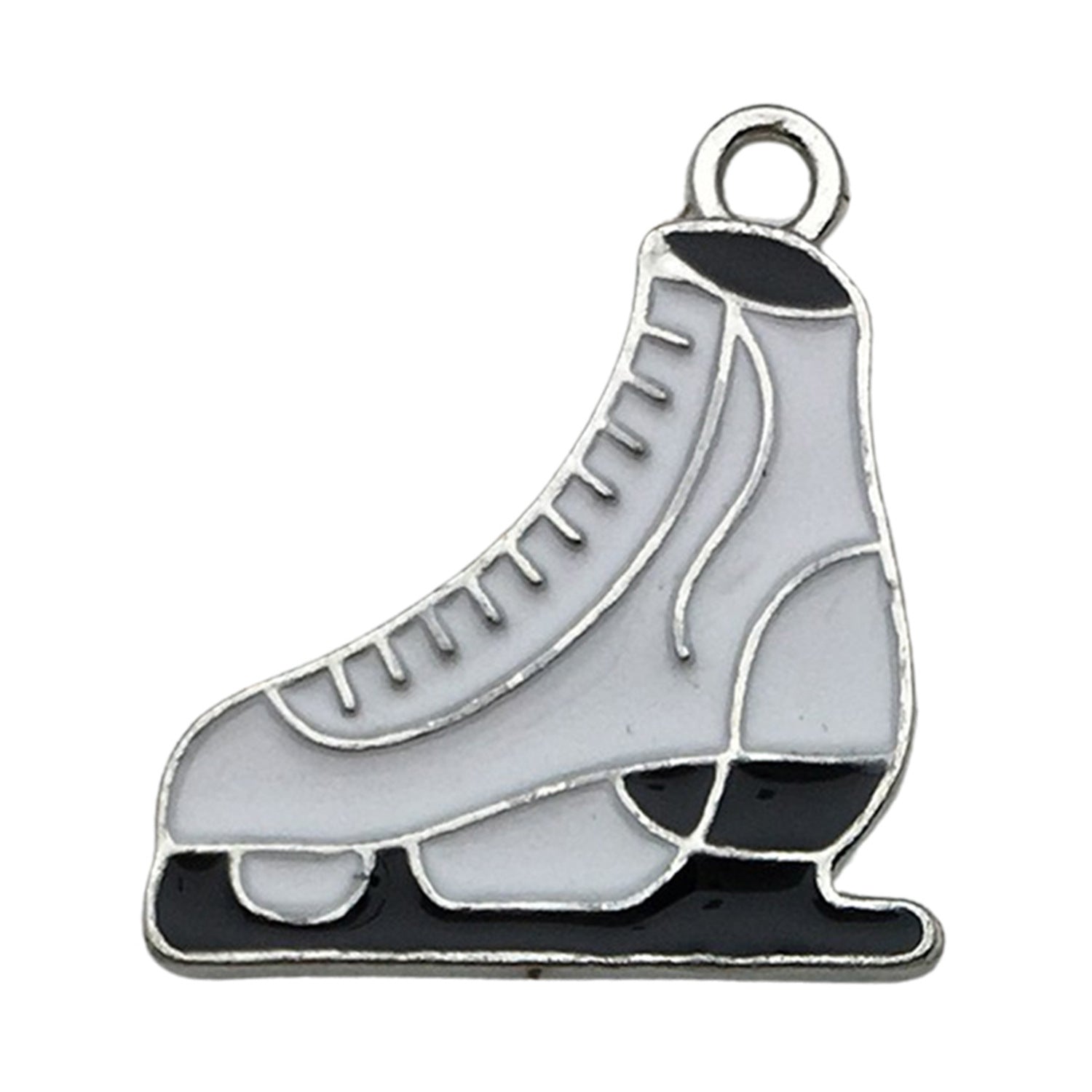 White K Enamel Zinc Alloy Santa Claus Christmas Tree Charm Pendants for DIY Earrings