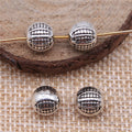 Textured Round Metal Bead in Detailed Metal Finishes for Jewelry Making view 2