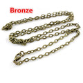 Fine Link Necklace Chains With Lobster Clasps in Five Tones view 3