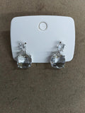 Clear Cube Drop Earrings in Silver and Gold Tones Fashion Jewelry view 6