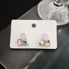 Pink Geometric Studs