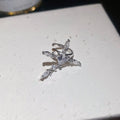 Crystal Cross Ear Cuff Clips in Gold and Silver Tones view 7