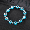 Colorful Round Resin Evil Eye Bead Stretch Bracelets in Twelve Colors view 6