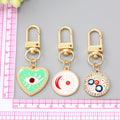Gold and Silver Tone Multieye Heart Moon Evil Eye Clip Keychains view 4