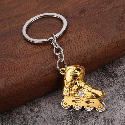3D Roller Skate Zinc Alloy Keychain Car Bag Charm