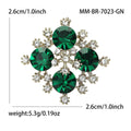Four Stone Crystal Cluster Brooch in Green Purple or Blue view 6