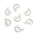 Crystal-Accented Gold Silver Decorative Alloy Craft Charms in 2 Styles view 4