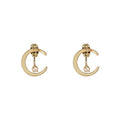 Assorted Gold CZ Pearl Heart Flower Bow Stud Earrings view 5