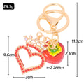 Persimmon Crown Heart Keychain Braided Cord Color Options view 5