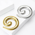 Open Spiral Brooch In Smooth Silver And Gold Tone Finishes view 3