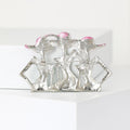 Three Fashion Ladies Enamel Brooch in Two Colorways view 3