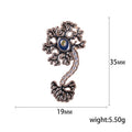 Neuron Enamel Brooch With Blue Center in Gold or Silver Tone view 5