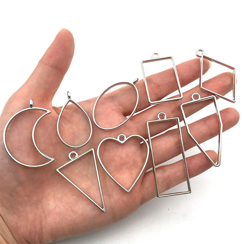Zinc Alloy Teardrop Heart Hollow Charm Pendants Style 6617 for DIY Bracelet Necklace Jewelry Making